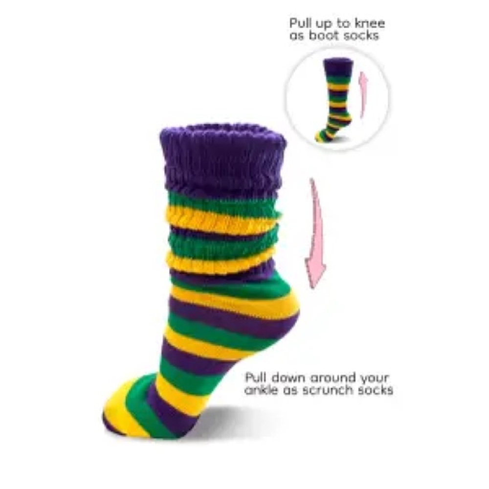 Mardi Gras socks